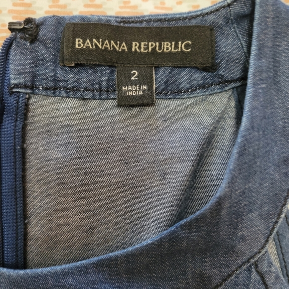Banana Republic Size 2 Denim Dress - Picture 6 of 7